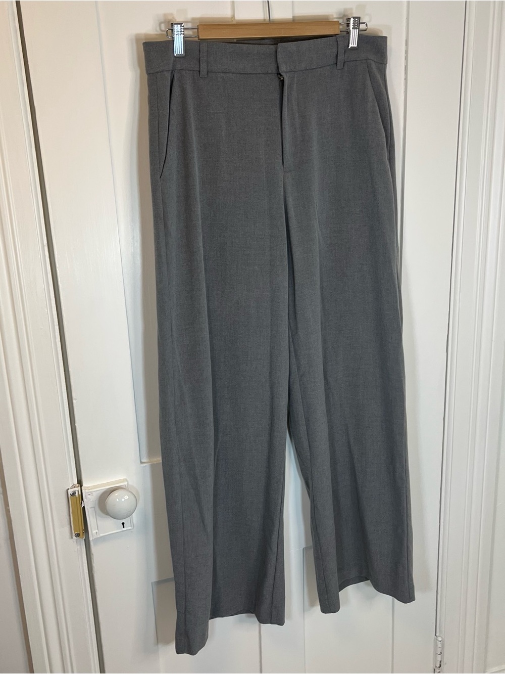 GAP Women's Gray Wide-Leg Dress Trousers